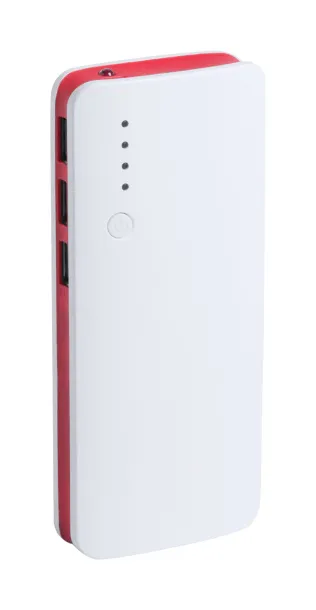 Tenak USB prijenosna baterija, 10 000 mAh Crvena Bijela