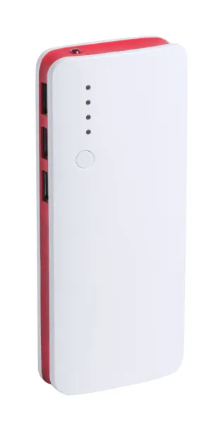 Tenak USB prijenosna baterija, 10 000 mAh Crvena Bijela
