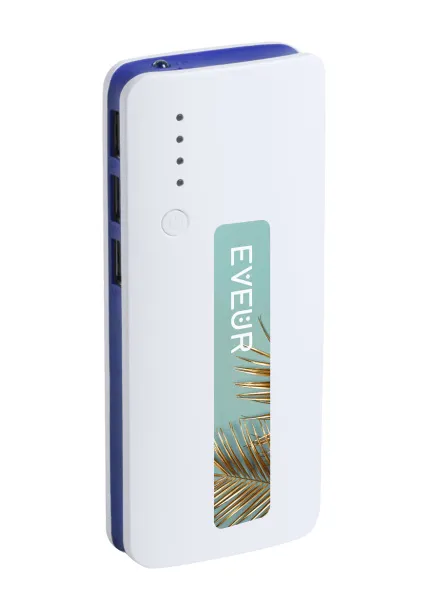 Tenak USB prijenosna baterija, 10 000 mAh Plava Bijela