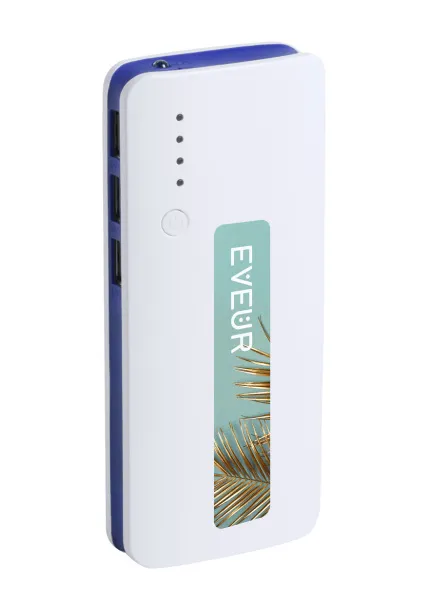 Tenak USB prijenosna baterija, 10 000 mAh Plava Bijela