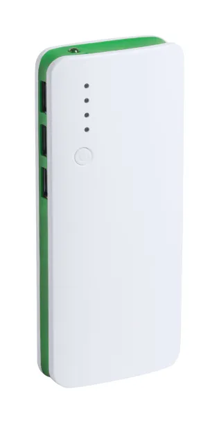 Tenak USB prijenosna baterija, 10 000 mAh Zelena Bijela
