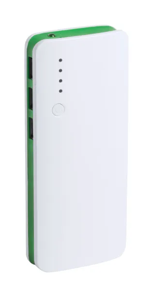 Tenak USB prijenosna baterija, 10 000 mAh Zelena Bijela