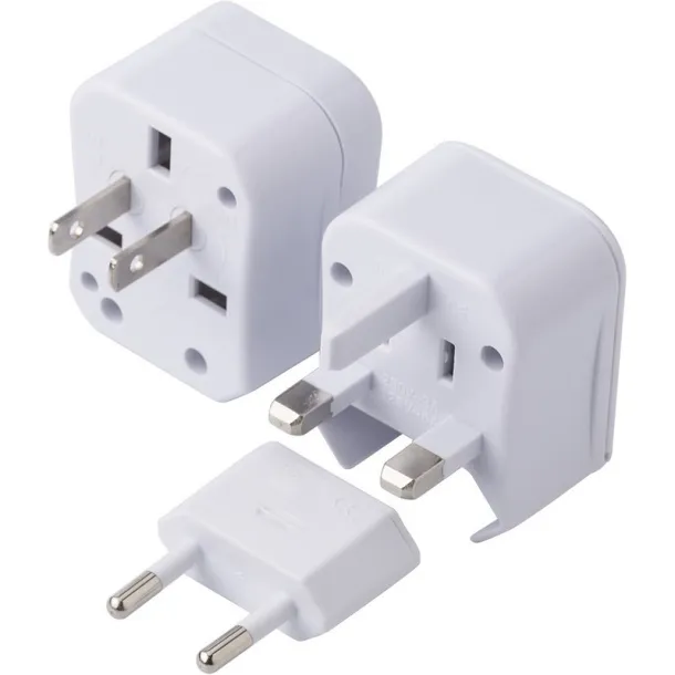  Travel adapters set white