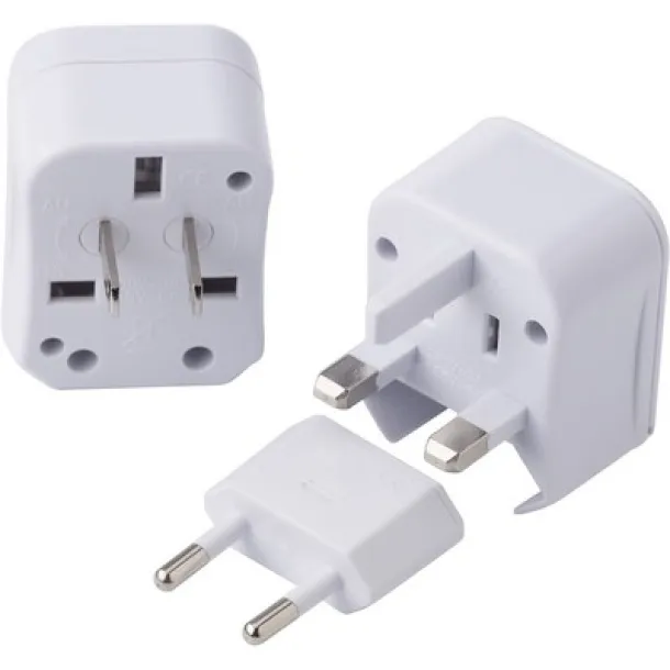  Travel adapters set white