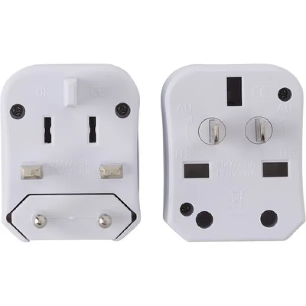  Travel adapters set white