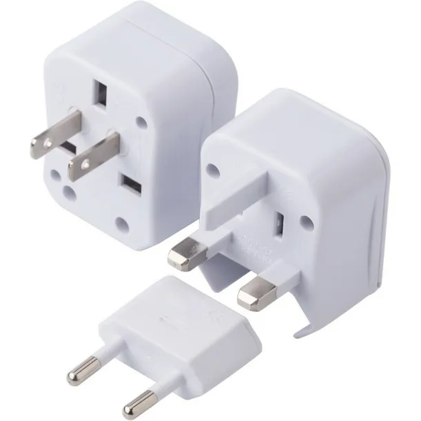  Travel adapters set white