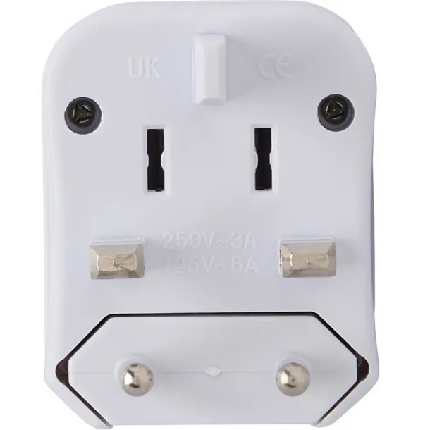  Travel adapters set white