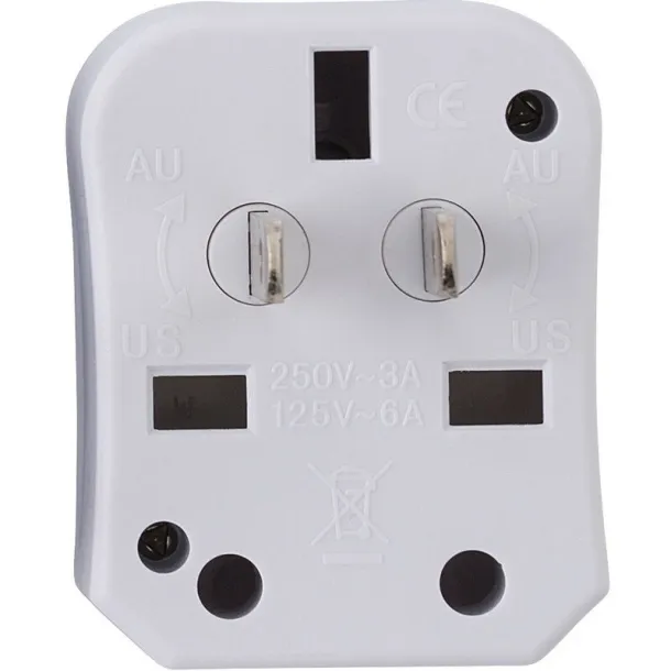  Travel adapters set white