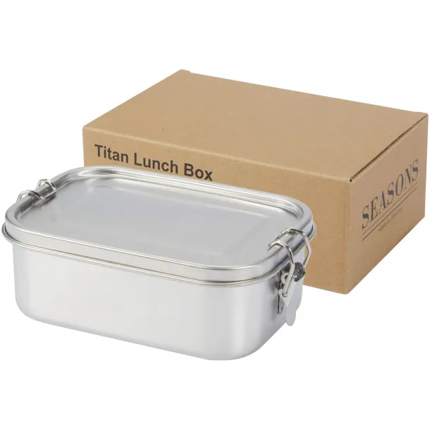 Titan recycled stainless steel lunch box - Seasons Silver