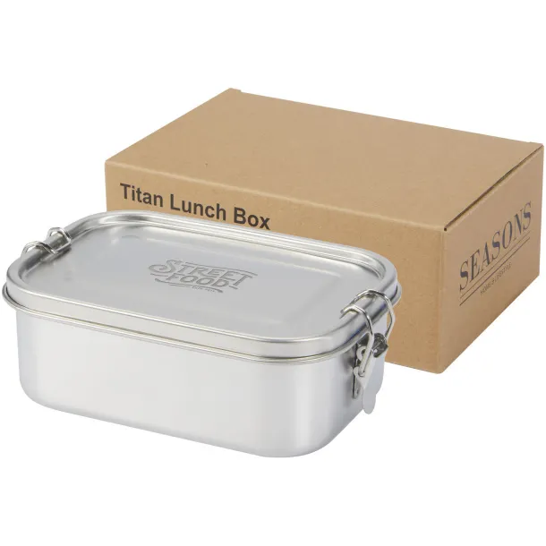 Titan recycled stainless steel lunch box - Seasons Silver