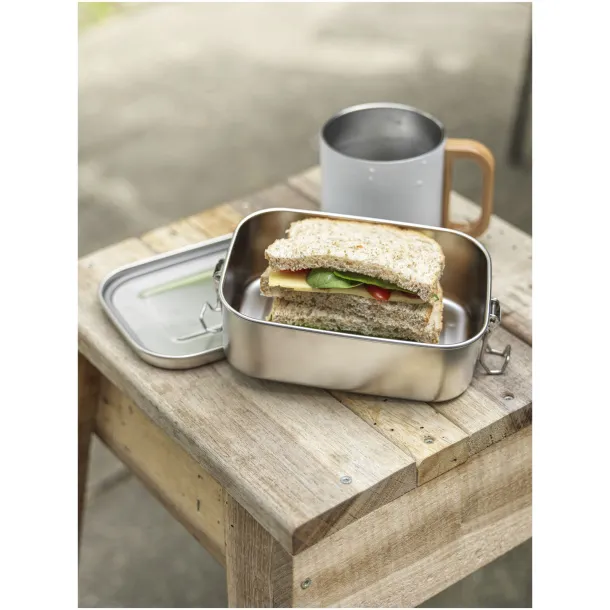 Titan recycled stainless steel lunch box - Seasons Silver