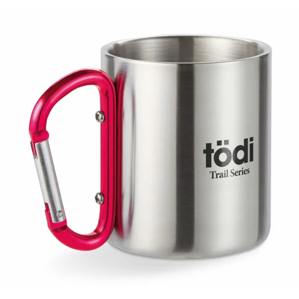 TRUMBO Metal mug & carabiner handle Red