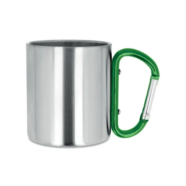 TRUMBO metalna šalica s karabinerom, 220 ml Zelena