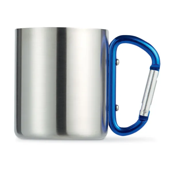 TRUMBO metalna šalica s karabinerom, 220 ml Plava