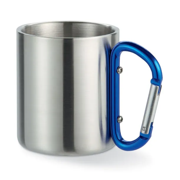 TRUMBO metalna šalica s karabinerom, 220 ml Plava