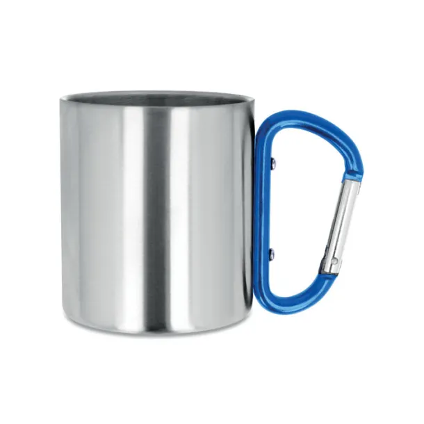 TRUMBO metalna šalica s karabinerom, 220 ml Plava