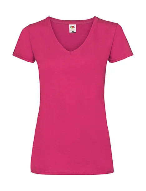  Ladies Valueweight V-Neck T - Fruit of the Loom Fuchsia