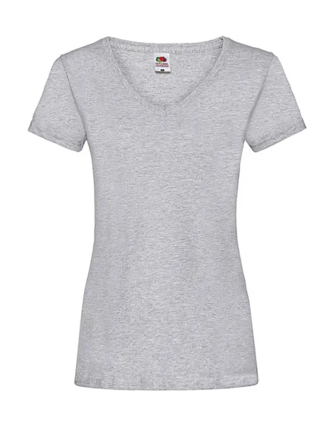  Ladies Valueweight V-Neck T - Fruit of the Loom Heather Grey