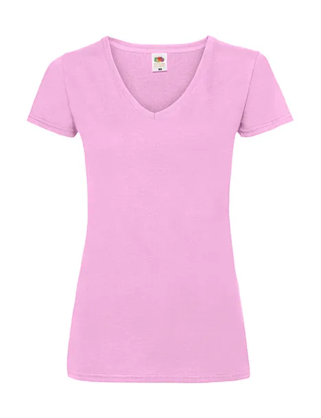  Ladies Valueweight V-Neck T - Fruit of the Loom Light Pink