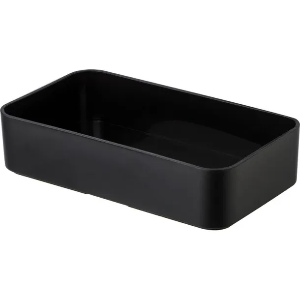  Lunch boxes, 2x400 ml, bamboo lid, cutlery black