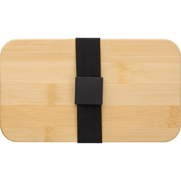  Lunch boxes, 2x400 ml, bamboo lid, cutlery Bijela