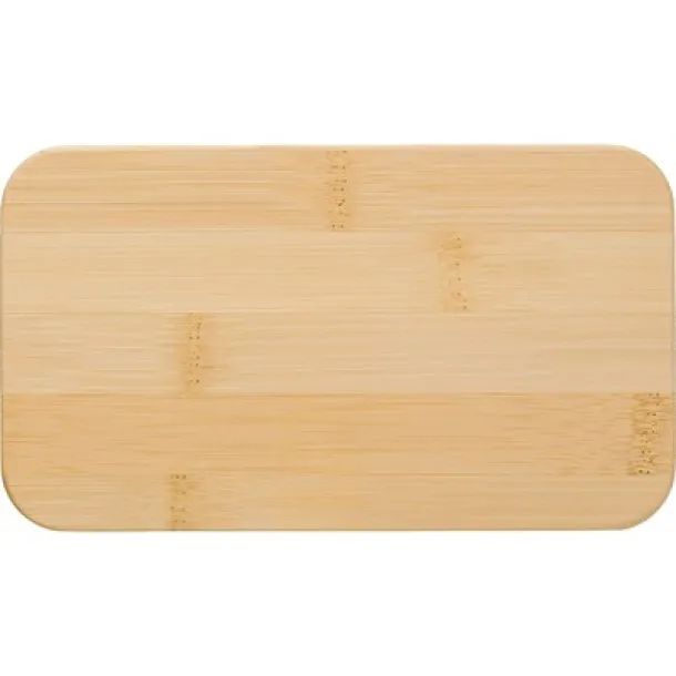  Lunch boxes, 2x400 ml, bamboo lid, cutlery white