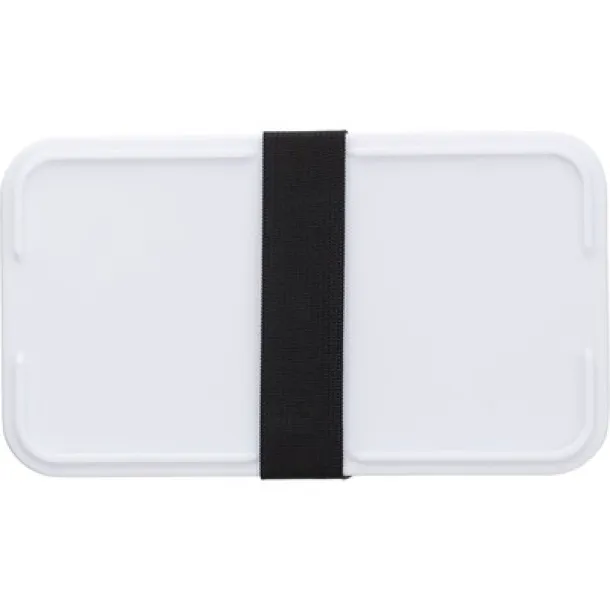  Lunch boxes, 2x400 ml, bamboo lid, cutlery Bijela