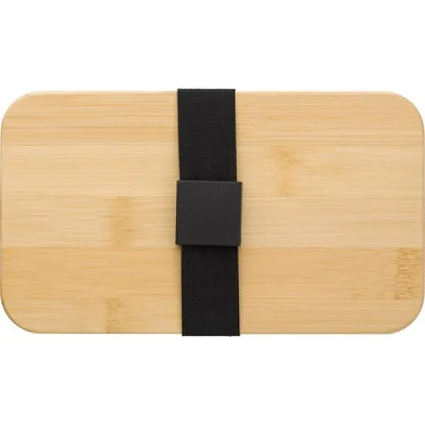  Lunch boxes, 2x400 ml, bamboo lid, cutlery Bijela