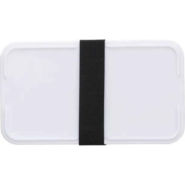  Lunch boxes, 2x400 ml, bamboo lid, cutlery Bijela