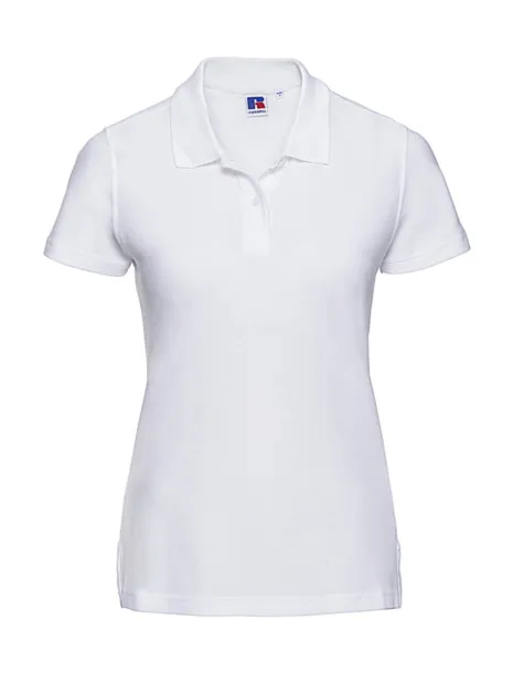  Ženska pamučna polo majica, 215 g/m² - Russell  Bijela
