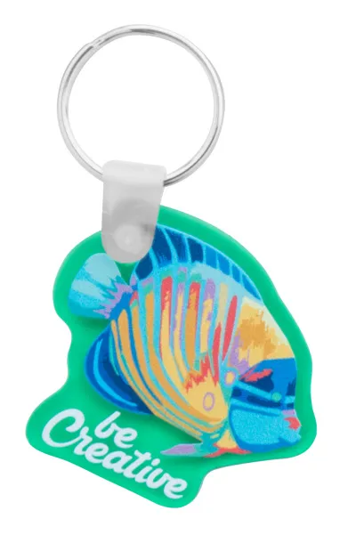 CreaFob custom made keyring transparent green