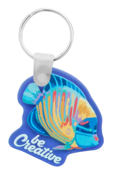 CreaFob custom made keyring transparent blue