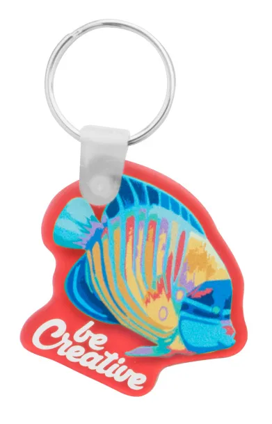 CreaFob custom made keyring transparent red