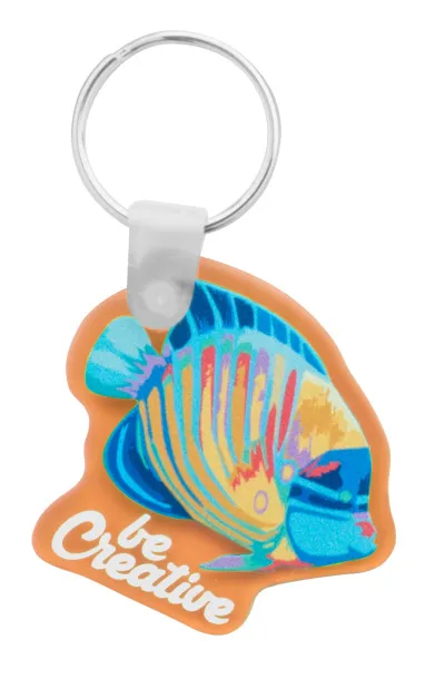 CreaFob custom made keyring transparent orange