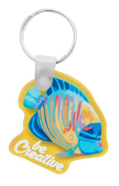 CreaFob custom made keyring transparent yellow