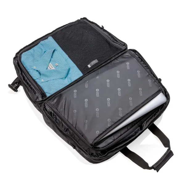  Swiss Peak RFID duffle with suitcase opening - Swiss Peak Black 