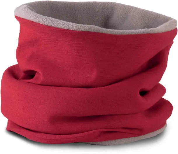  FLEECE-LINED NECKWARMER - K-UP Red Light Grey