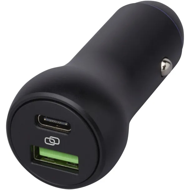 Pilot dual 55W USB-C/USB-A car charger - Tekiō® Solid black