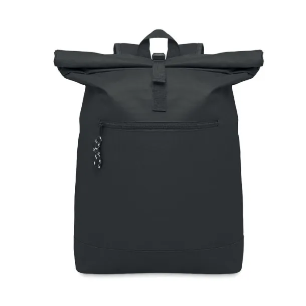 IREA 600Dpolyester rolltop backpack Black