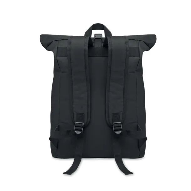 IREA 600Dpolyester rolltop backpack Black