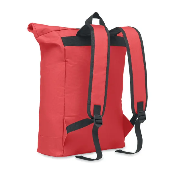 IREA 600Dpolyester rolltop backpack Red