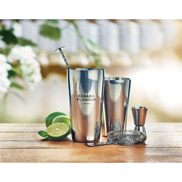 BOSTON Cocktail set 750 ml shiny silver