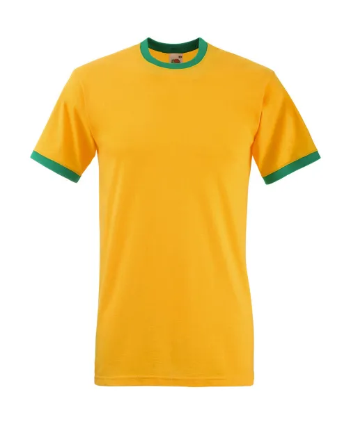  Muška ringer kratka majica, 165 g/m² - Fruit of the Loom Sunflower Kelly zelena