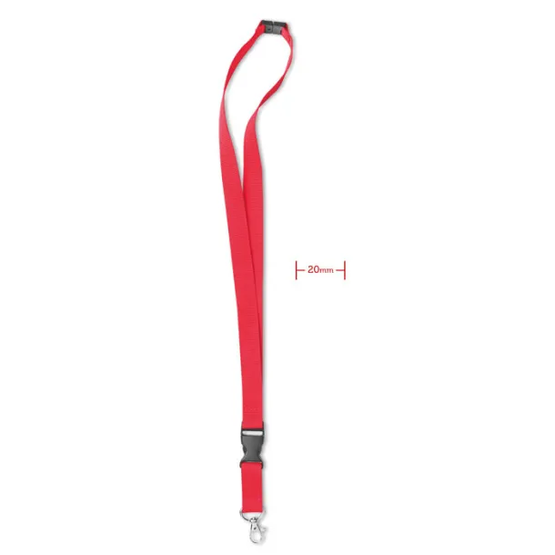 LANY Lanyard with metal hook Red