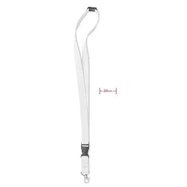 LANY Lanyard with metal hook White