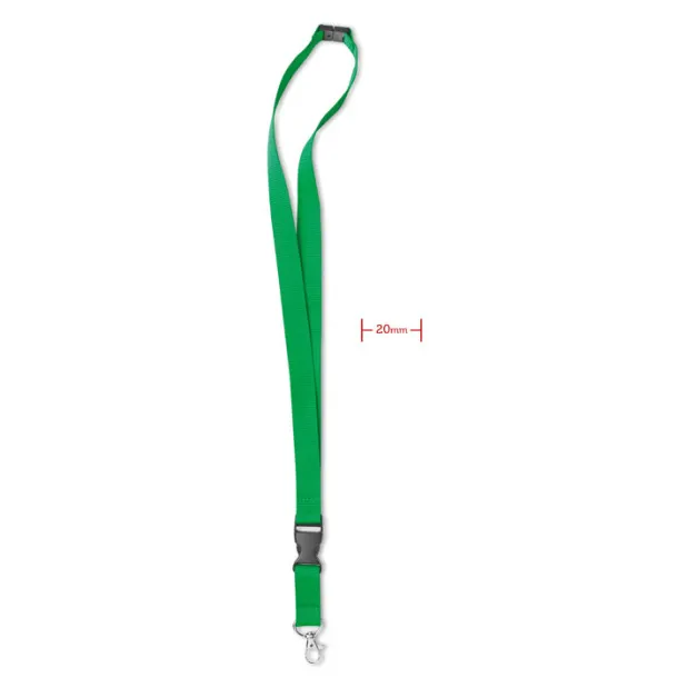 LANY Lanyard with metal hook Green