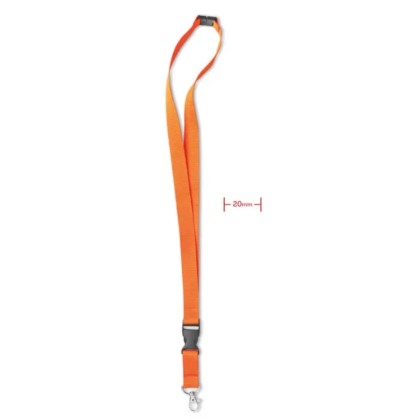 LANY Lanyard with metal hook Orange