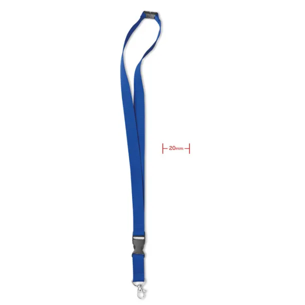 LANY Lanyard with metal hook Royal blue