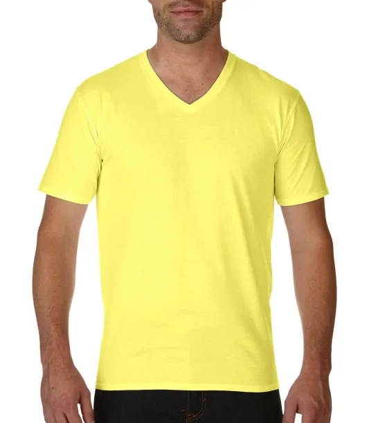  Premium Cotton Adult V-Neck T-Shirt - Gildan Cornsilk