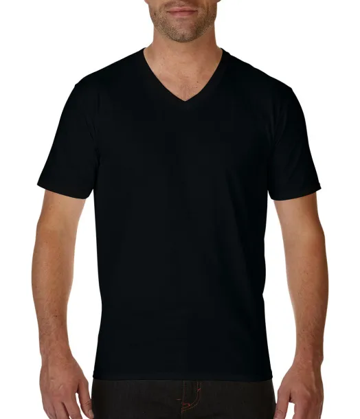  Premium Cotton Adult V-Neck T-Shirt - Gildan Black